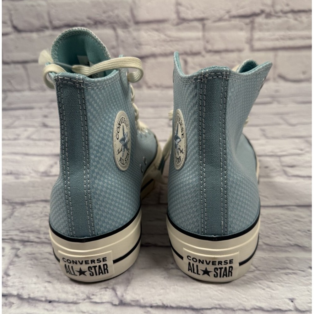 NWB Converse Chuck Taylor All Star Lift High Checkered - Infinity Pool Women's 8 - Picture 3 of 6